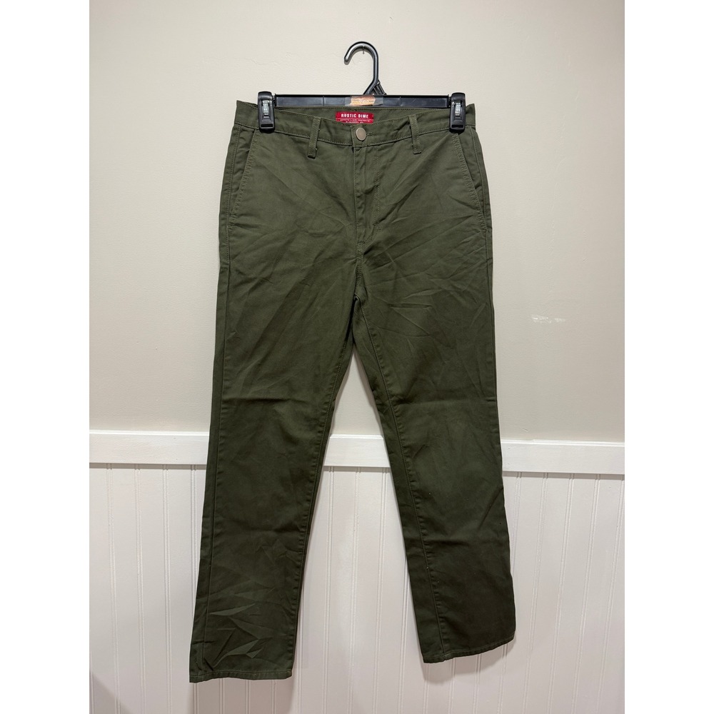 Rustic Dime Chino Straight Leg Pants Workwear Green Made in USA Men Size 30